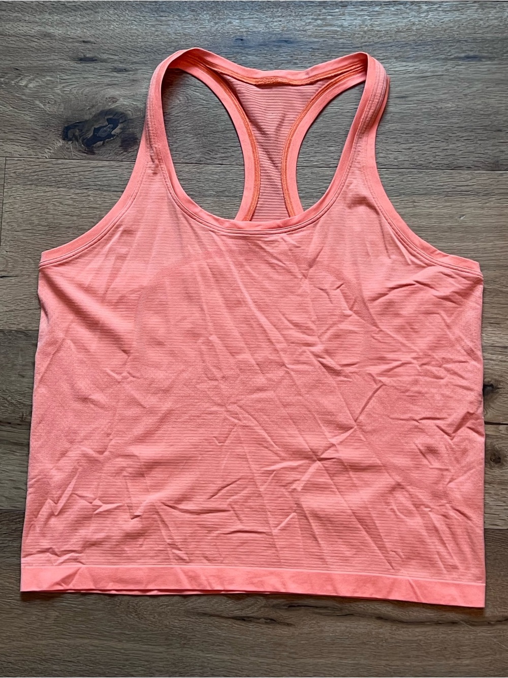lululemon athletica Neon Orange Coral Peach Racerback Tank